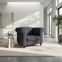 Sessel Firenze Anthrazit, Relaxfunktion - Anthrazit/Schwarz, Basics, Textil (111/83/87cm) - Livetastic