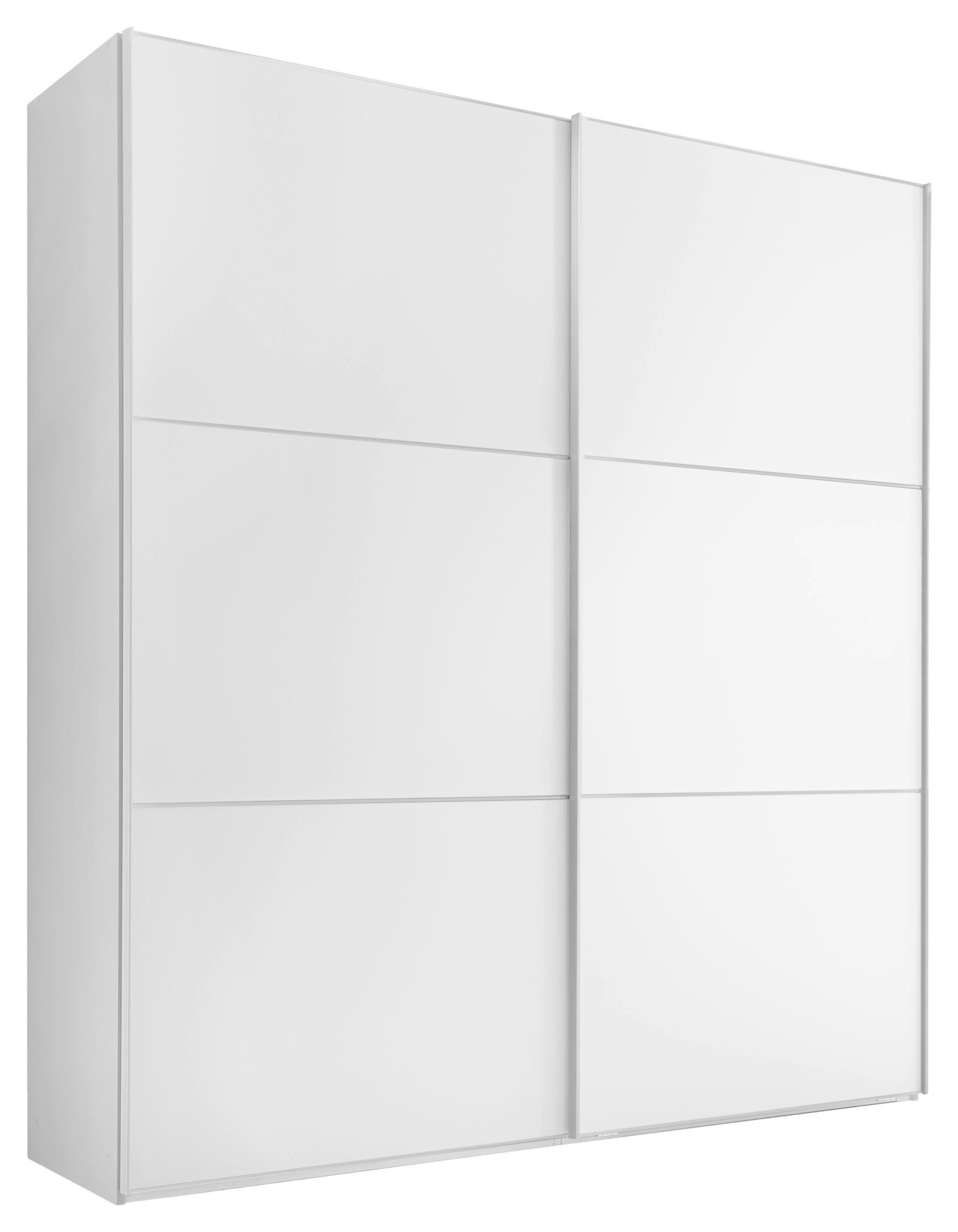 Schwebetürenschrank 188 Cm Includo, Weiß - Weiß, MODERN, Holzwerkstoff (188/222/68cm) - MID.YOU