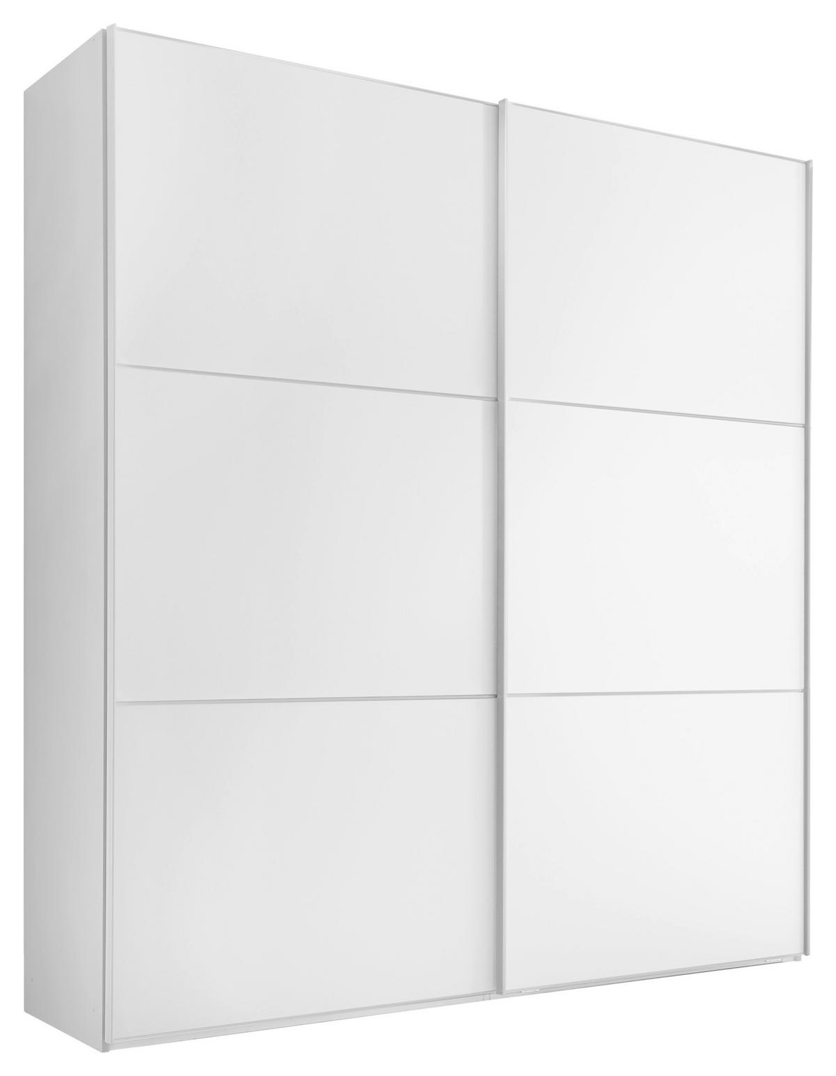 Schwebetürenschrank 188 Cm Includo, Weiß - Weiß, MODERN, Holzwerkstoff (188/222/68cm) - MID.YOU