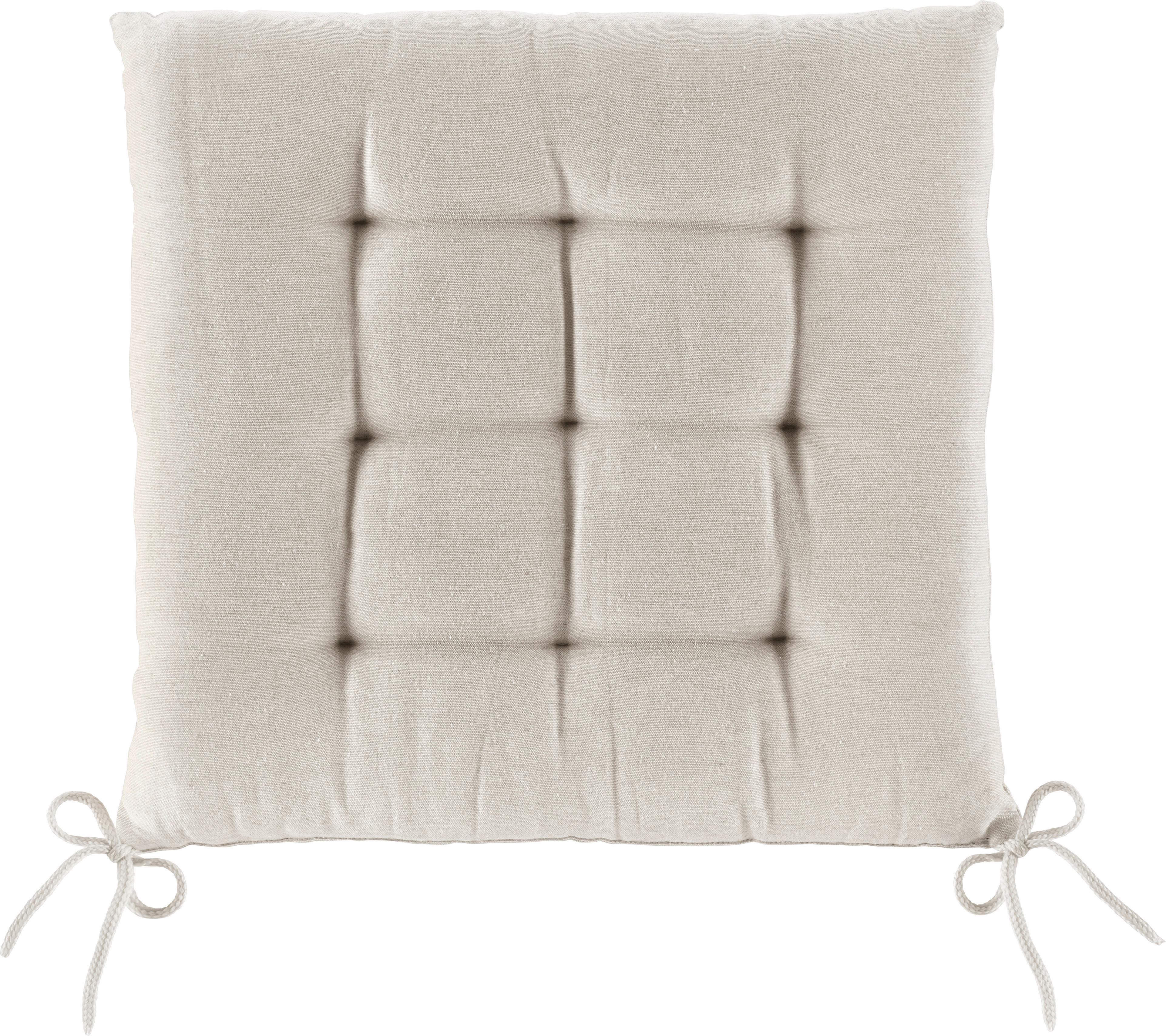 Poduška Na Sedenie Anita, 40/40/4cm, Béžová - béžová, textil (40/40/4cm) - Modern Living
