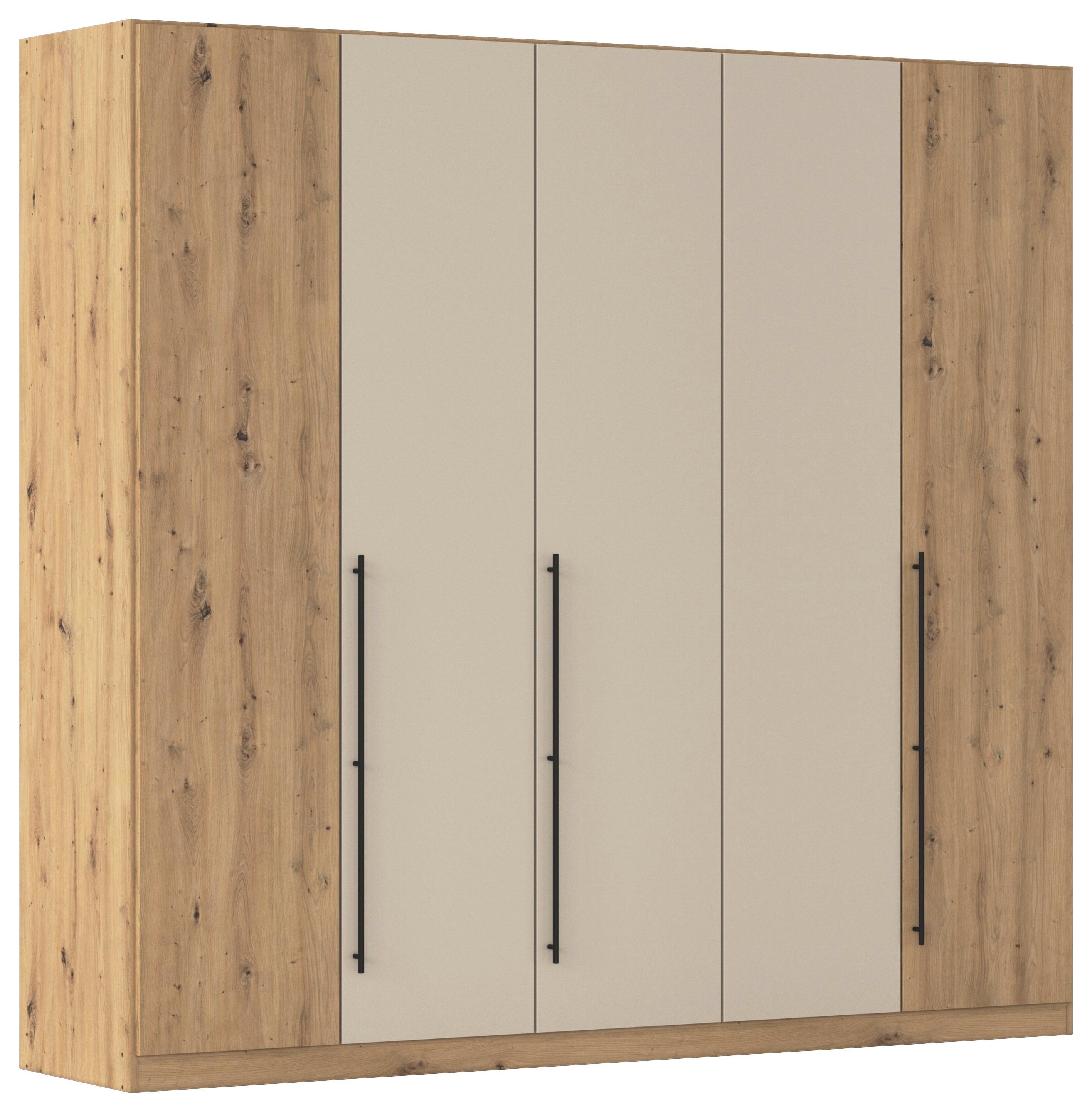 Skriňa s otočnymi dverami SAFARI, šírka 226 cm - čierna/šampanská, Konventionell, kov/kompozitné drevo (226/210/54cm) - Based