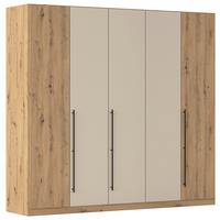 Skriňa s otočnymi dverami SAFARI, šírka 226 cm - čierna/šampanská, Konventionell, kov/kompozitné drevo (226/210/54cm) - Based