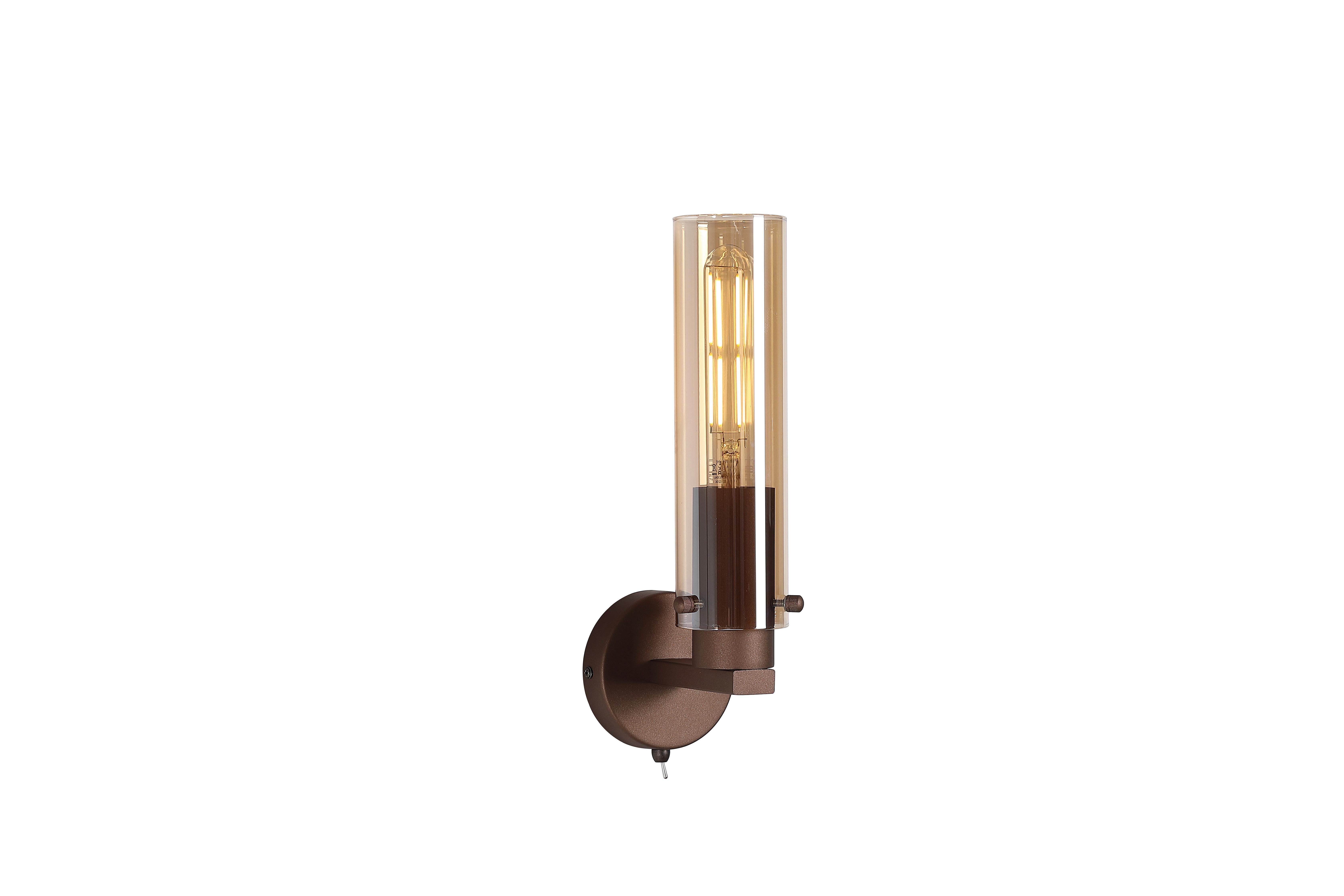 Wandleuchte Sweden Messingfarben B: 10 cm - Messingfarben, LIFESTYLE, Glas/Metall (10/34,5cm)