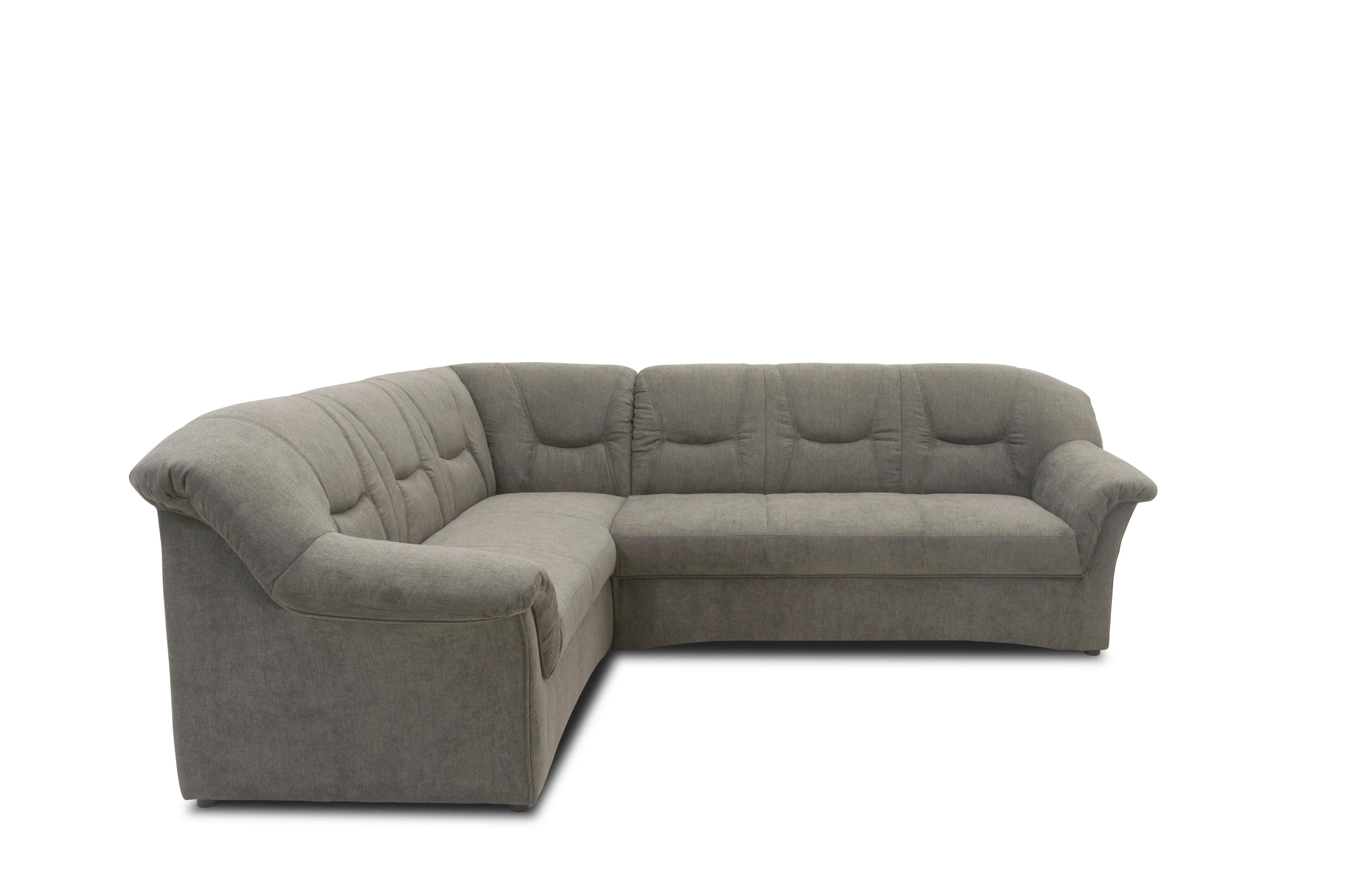 Ecksofa Sarafina Greige S: 190x240 cm - Greige/Schwarz, KONVENTIONELL, Textil (190/240cm) - MID.YOU