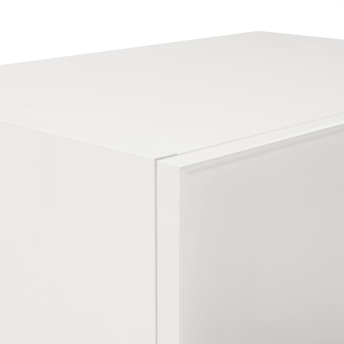 Závěsný díl Siena sklo, bílá - bílá/černá, Moderní, kov/kompozitní dřevo (45/125/32cm) - Premium Living