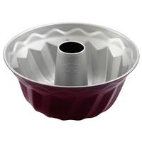 Gugelhupfform 2482 Rund DxH: 22x11,5 cm Antihaftbeschichtet - Rot/Grau, Basics, Metall (22/11,5cm) - Dr.Oetker