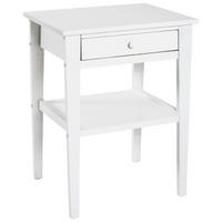 Noční stolek MARA bílá - bílá, dřevo (46/60/35cm) - Modern Living
