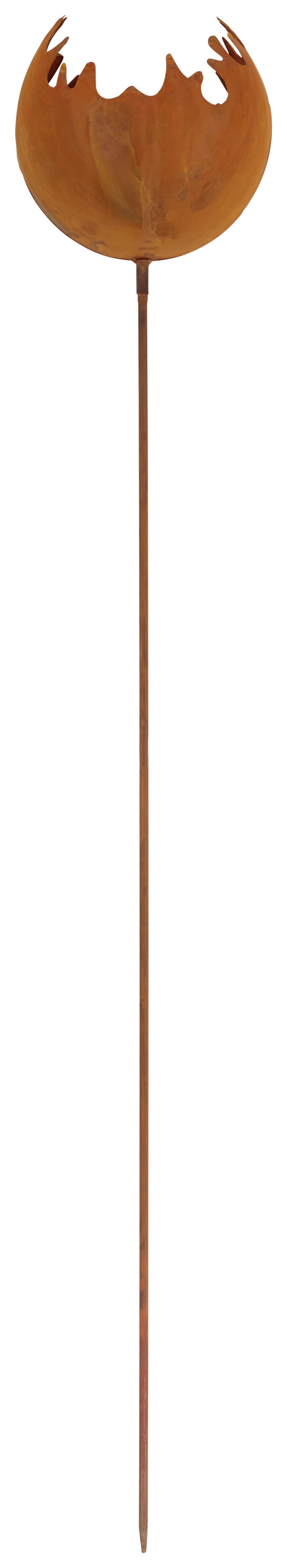 Gartenstecker H: Ca. 98cm, Friedger - Rostfarben, KONVENTIONELL, Metall (98cm) - Luca Bessoni