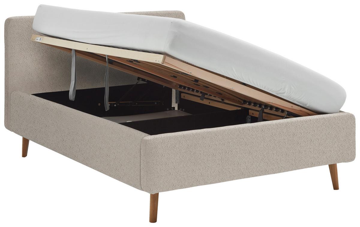 Polsterbett Mattis Abriamo Beige 140x200cm - Eichefarben/Beige, Design, Holz/Textil (140/200cm) - MID.YOU