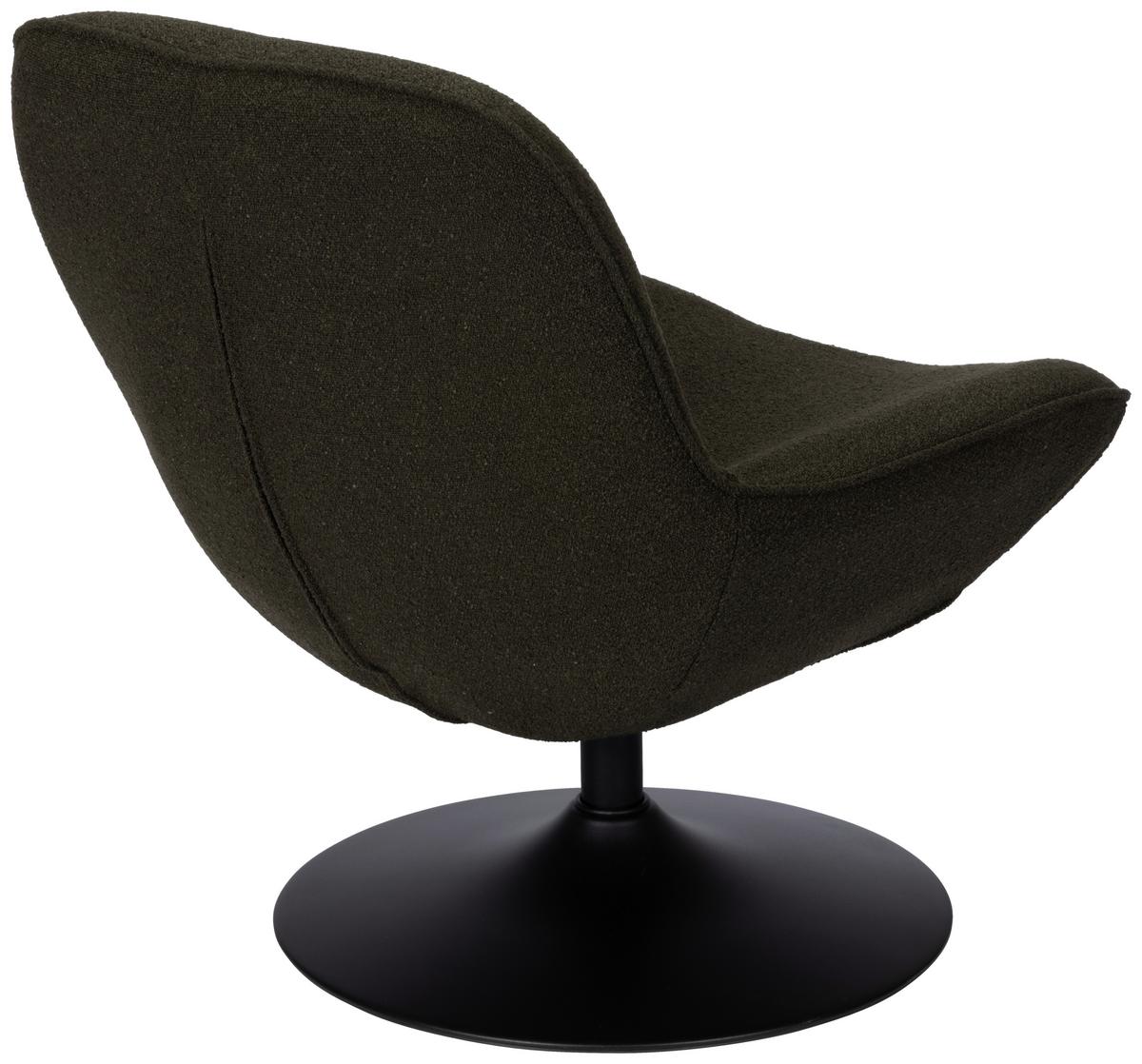 Relaxsessel Ramo Dunkelgrün B: 69 cm - Dunkelgrün/Schwarz, Basics, Textil/Metall (69/77/72cm) - Livetastic