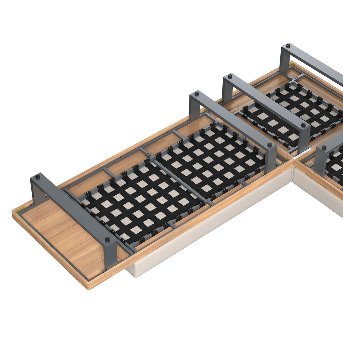 TERASOVÁ SEDACIA SÚPRAVA GABRIEL - farba akácie, Natur, kov/drevo - Mömax