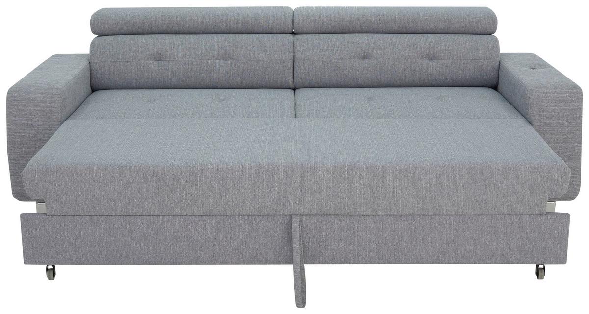 Kanapéágy Malcolm Hellgrau - világosszürke, Basics, textil (236/79-100/90cm) - MID.YOU