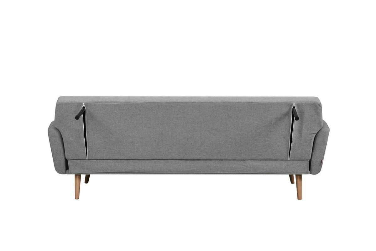 Schlafsofa Hellgrau B: 212 Cm - Hellgrau/Naturfarben, MODERN, Textil (212/79/85cm) - Livetastic