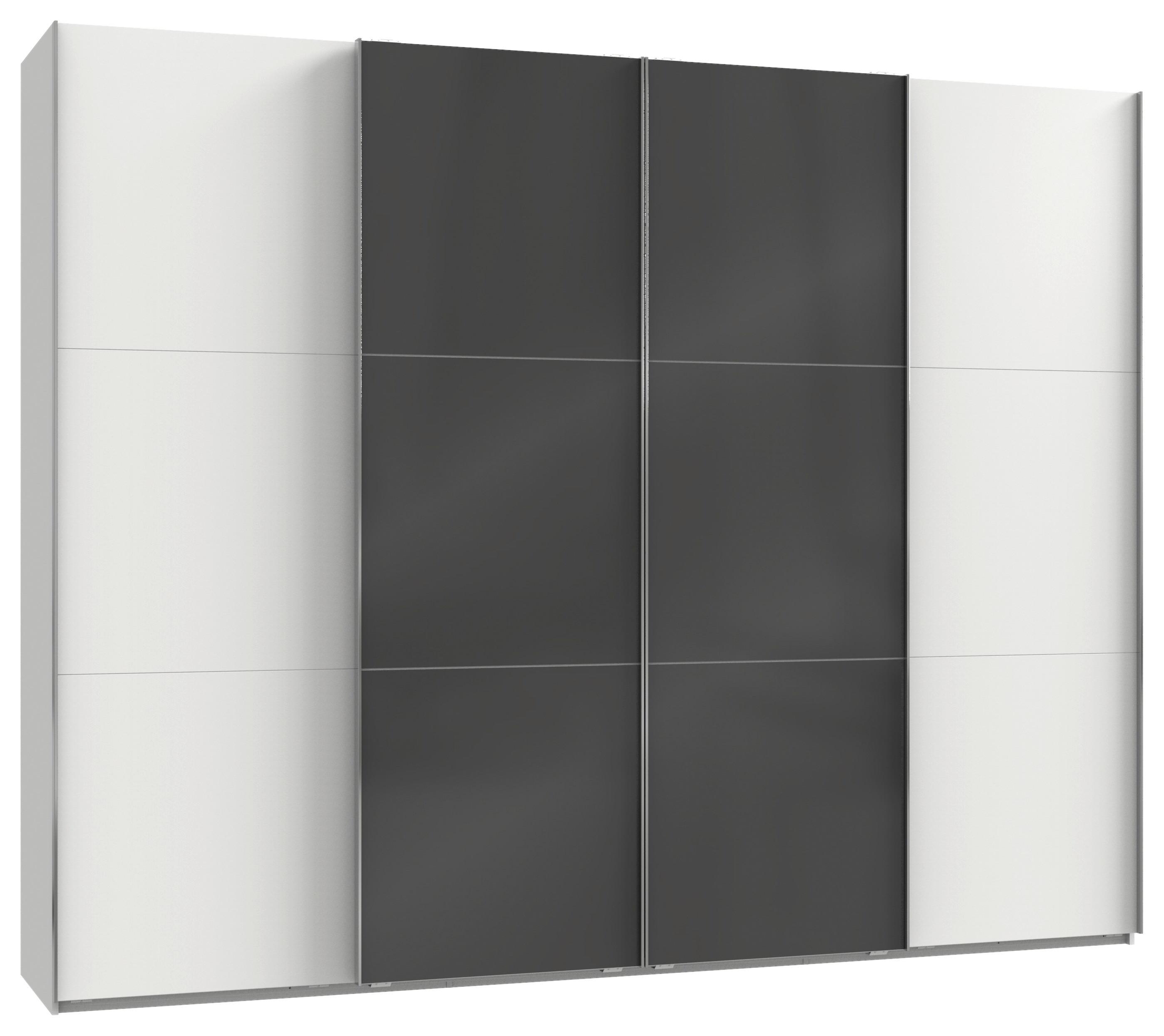 Schwebetürenschrank B: 300 cm Level 36c Grau/Weiß - Weiß/Grau, MODERN, Holzwerkstoff (300/236/65cm) - MID.YOU