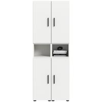 Wohnwand, The ONE 9, B: 65 cm Weiss - Schwarz/Weiß, Trend, Holzwerkstoff (65/178/34cm)
