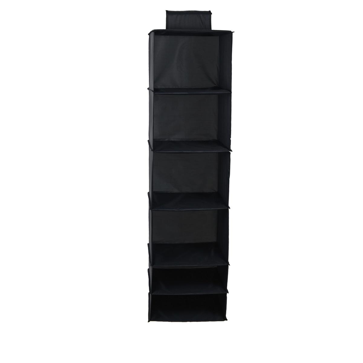 Závěsný organizér Unit - šedá, Konvenční, kompozitní dřevo/textil (34/45/125cm) - Modern Living