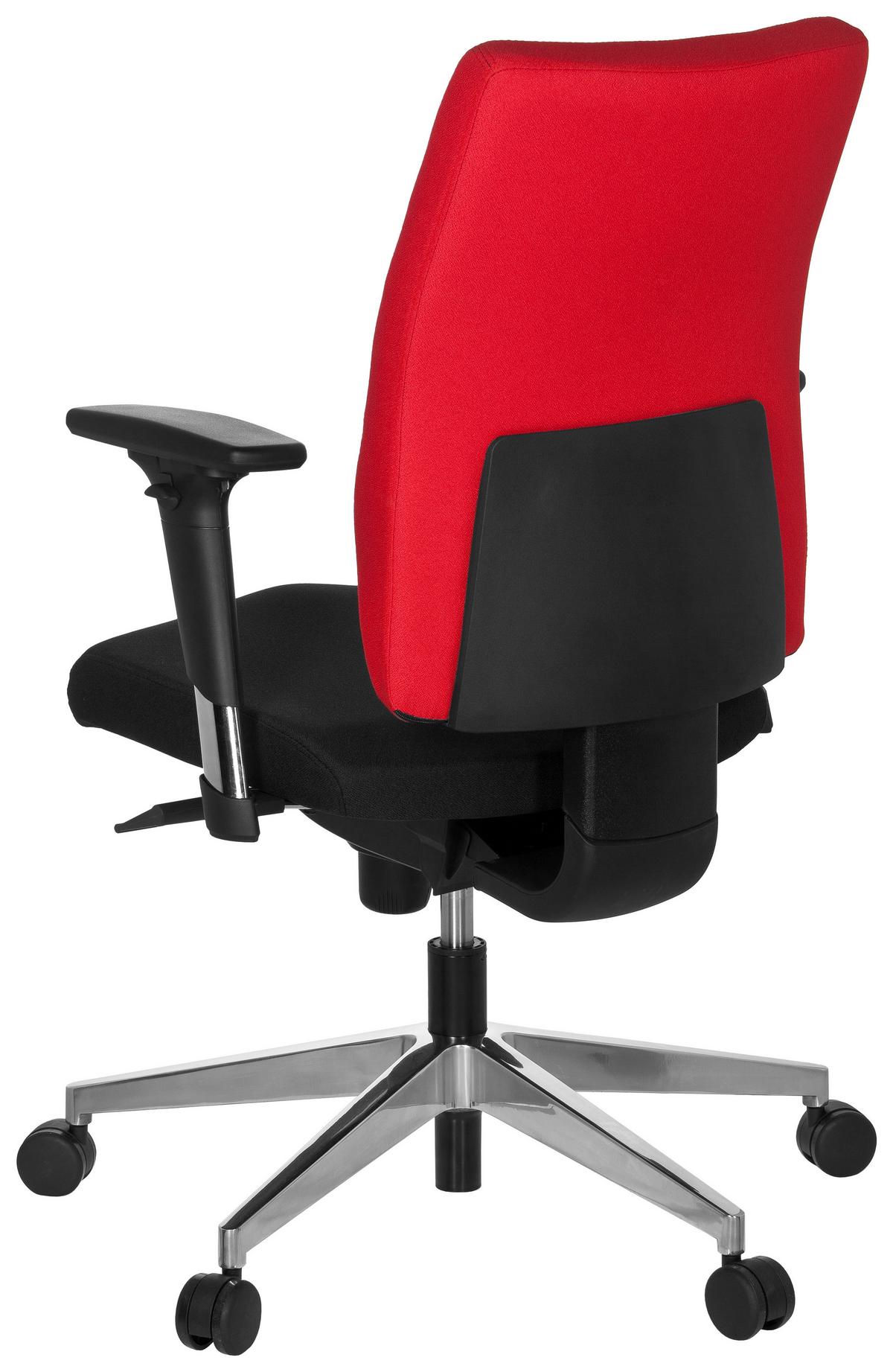 Drehstuhl Pro-Tec 350 Rot/Schwarz - Chromfarben/Rot, MODERN, Kunststoff/Textil (57/123/45cm) - MID.YOU