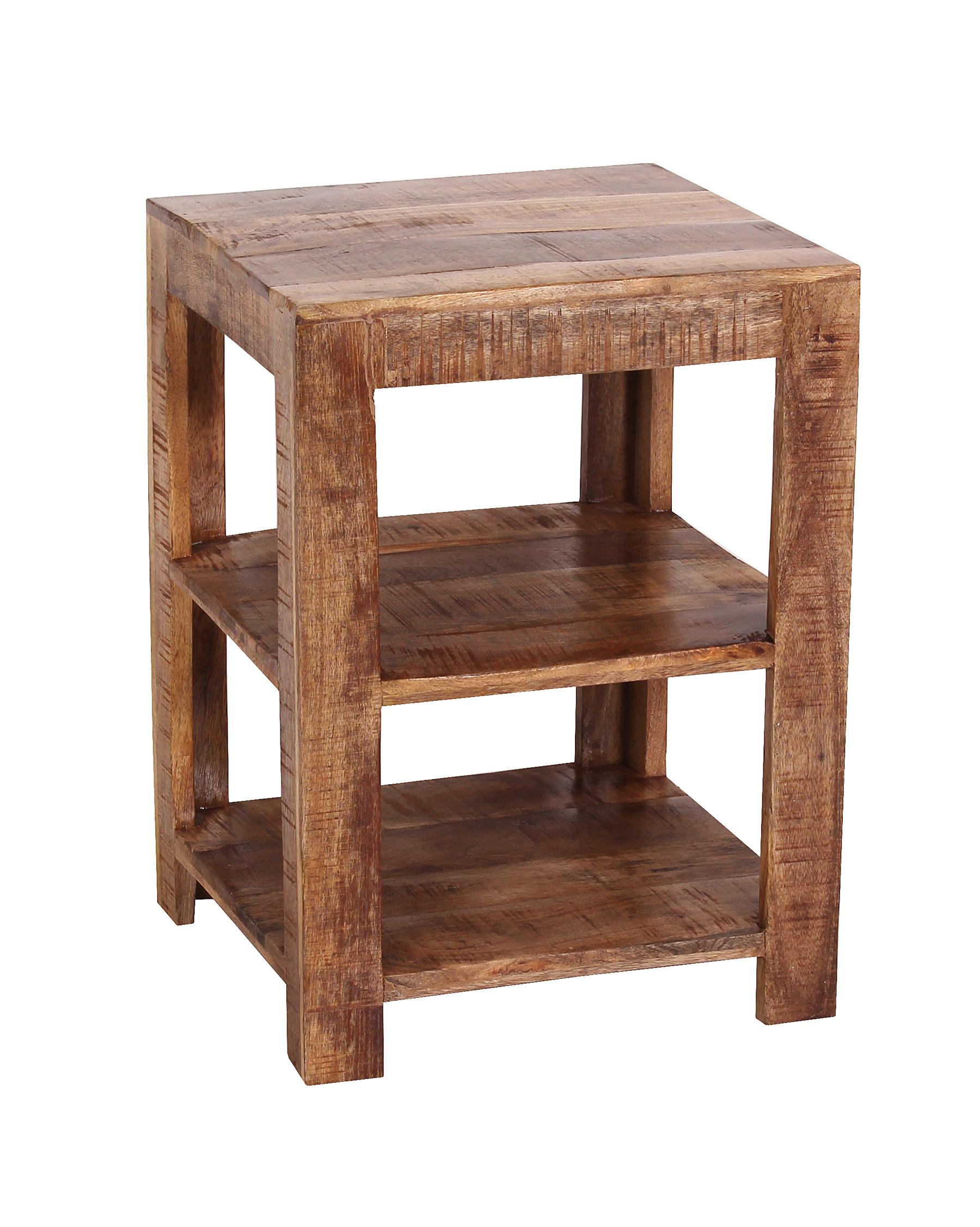 Regal Mangoholz B: 44cm - Naturfarben, Design, Holz (44/60/44cm) - MID.YOU