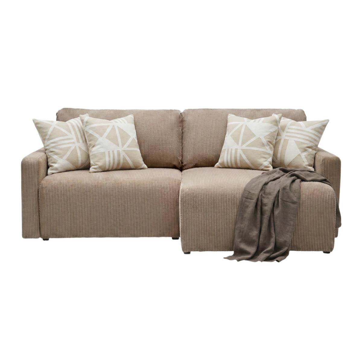 Rohová sedačka DAVE, obojstranná,karamelový menč. - karamelová, Modern, textil (227/146cm) - Based