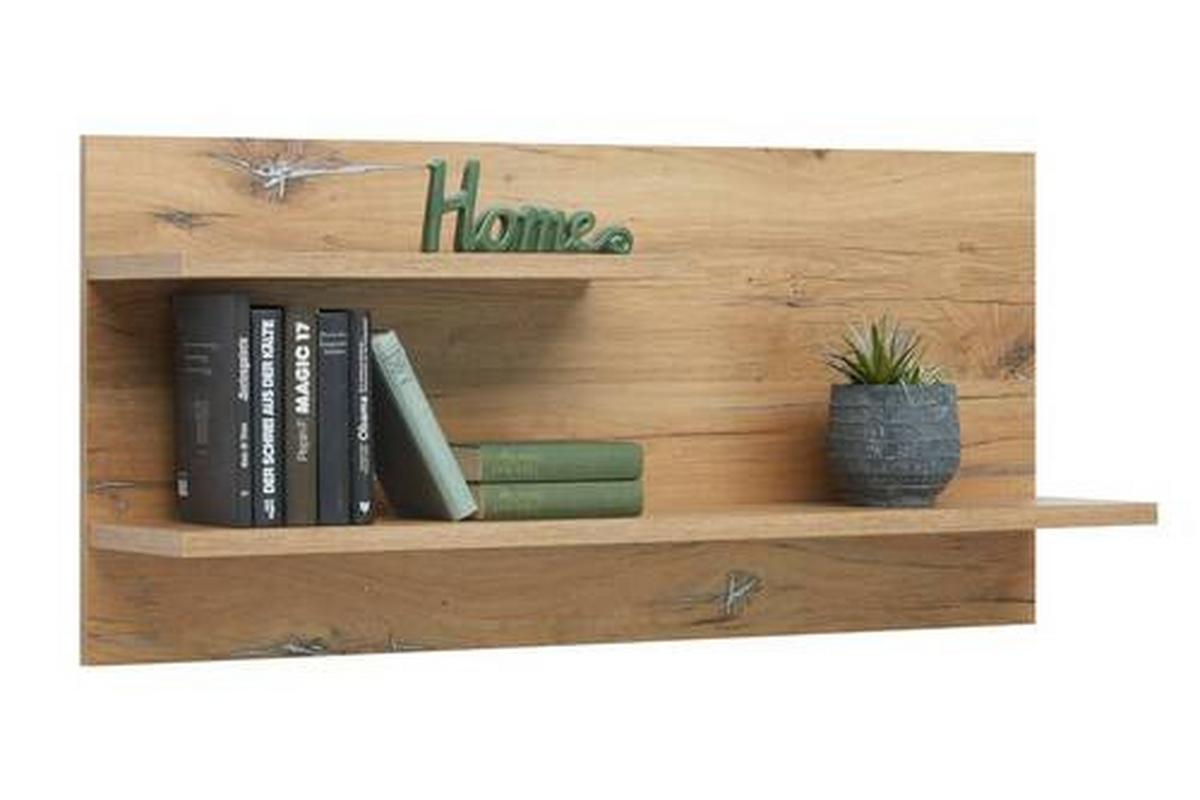 Wohnkombination 6-Tlg. Auris, Weiß/Eiche Dekor - Eichefarben/Weiß, MODERN, Glas/Holzwerkstoff (386,4/204,2/49,6cm) - Luca Bessoni