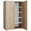Schuhschrank Lona Xl Eiche Dekor 2-Türig B: 70 Cm - Schwarz/Sonoma Eiche, KONVENTIONELL, Holzwerkstoff (70/110/39cm) - MID.YOU