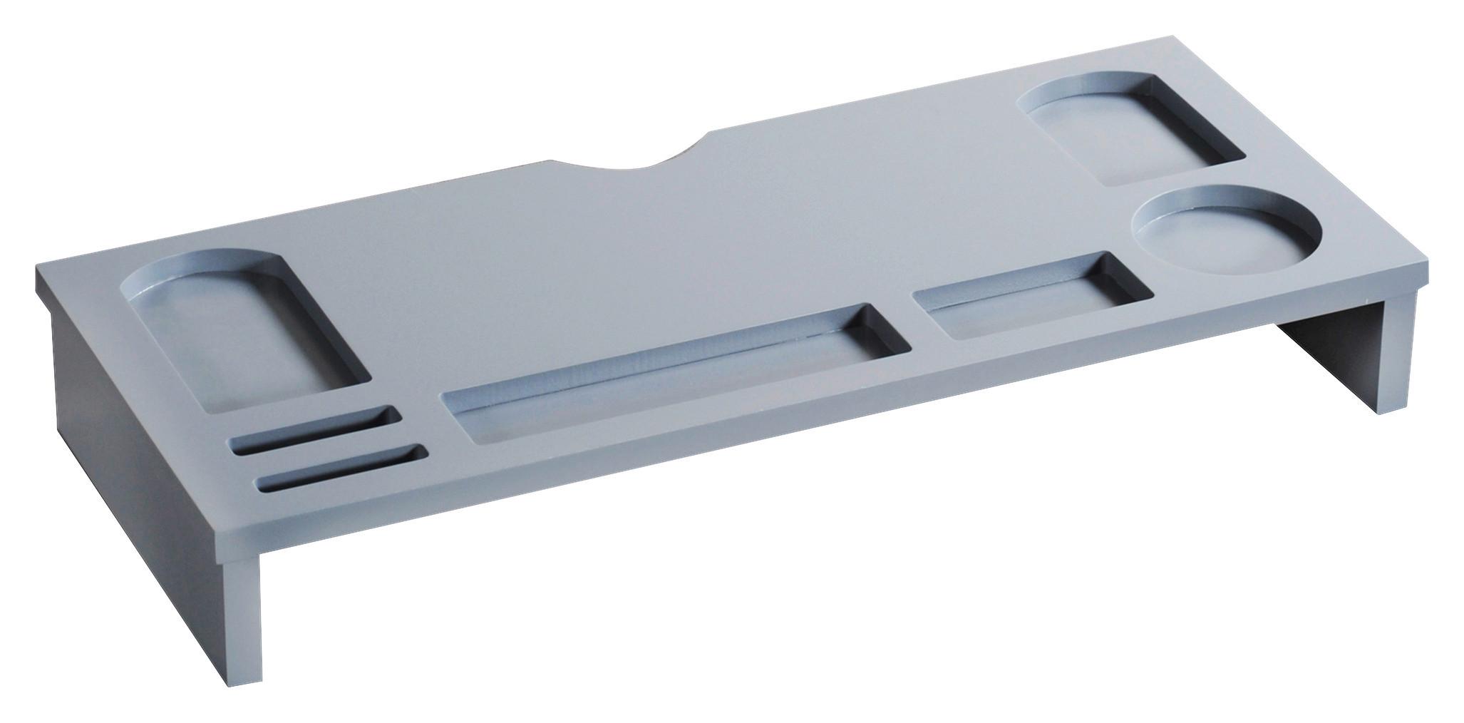 Bildschirmerhöhung Grau Bxhxt: Ca. 60/8,5/30 Cm - Grau, Basics, Holzwerkstoff (60/8,5/30cm) - Kesper