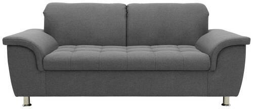 2-sitzer-sofa Kopfteil Verstellbar Franzi Grau - Chromfarben/Grau, KONVENTIONELL, Textil (190/81/105cm) - MID.YOU