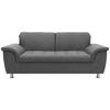 2-sitzer-sofa Kopfteil Verstellbar Franzi Grau - Chromfarben/Grau, KONVENTIONELL, Textil (190/81/105cm) - MID.YOU