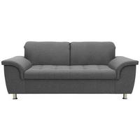 2-sitzer-sofa Kopfteil Verstellbar Franzi Grau - Chromfarben/Grau, KONVENTIONELL, Textil (190/81/105cm) - MID.YOU