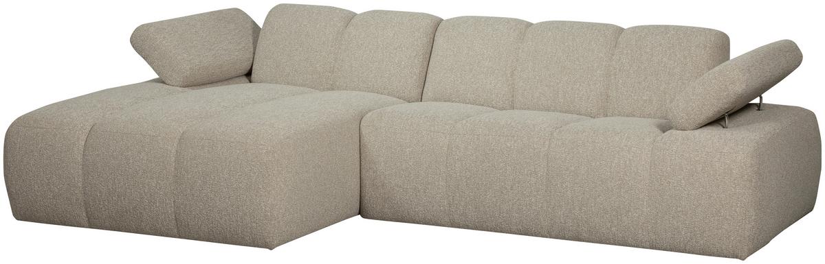 Ecksofa Mojo Beige S: 160x284 Cm - Beige/Schwarz, Design, Textil (160/284cm) - Livetastic