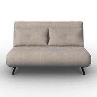 Rozkladacia pohovka LUNA, béžové buklé, max.240 kg - čierna/béžová, Modern, kov/textil (143/84/81cm) - Bessagi Home