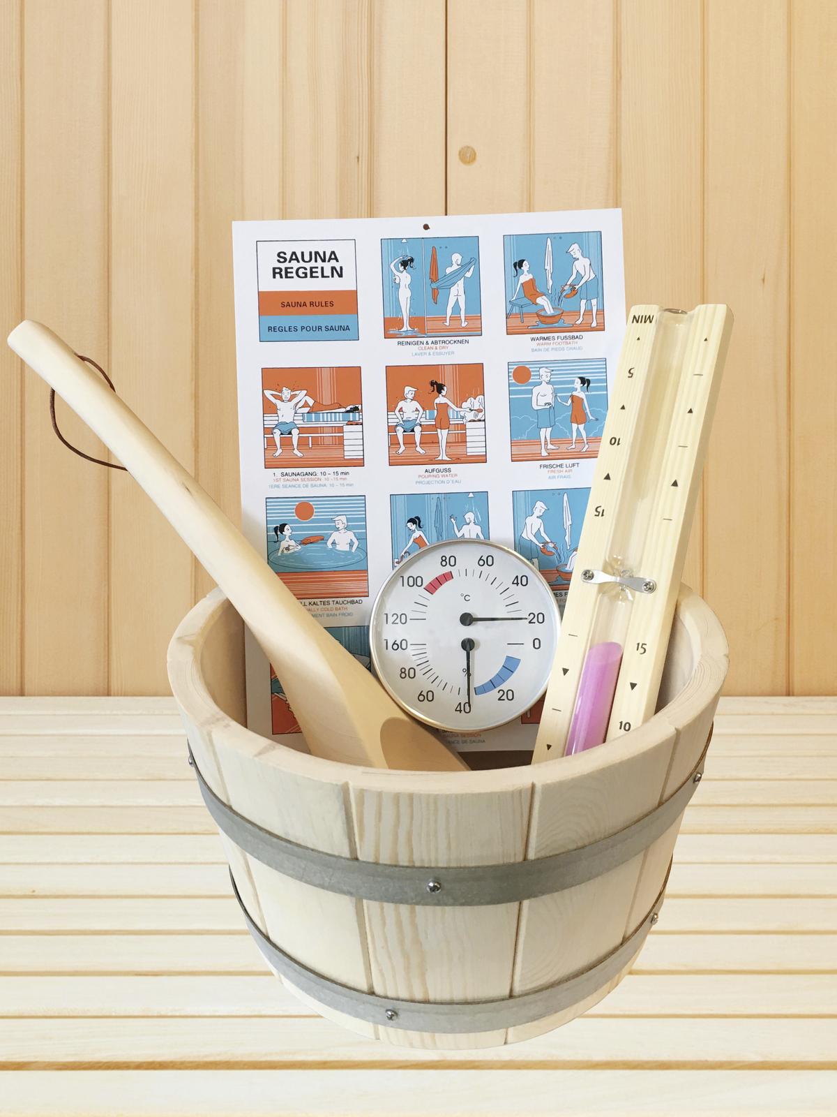 Sauna Marseille 3 mit Ext. Steuerung 196x187x196 cm - Naturfarben, Basics, Holz (196/187/196cm) - Karibu