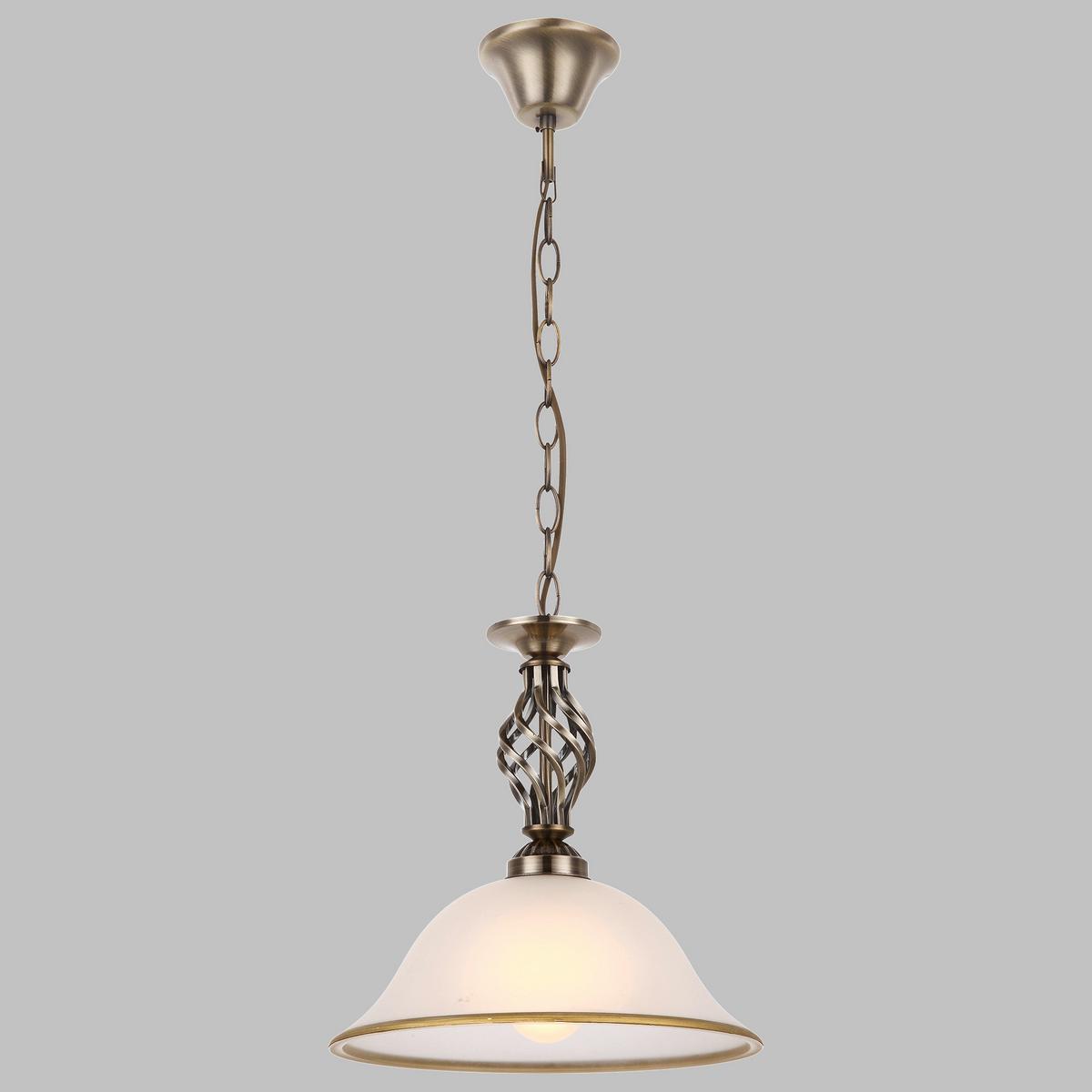 Hängeleuchte Rena H: 120 cm 1-Flammig, Antik-Look - ROMANTIK / LANDHAUS, Glas/Metall (30/120cm) - Globo