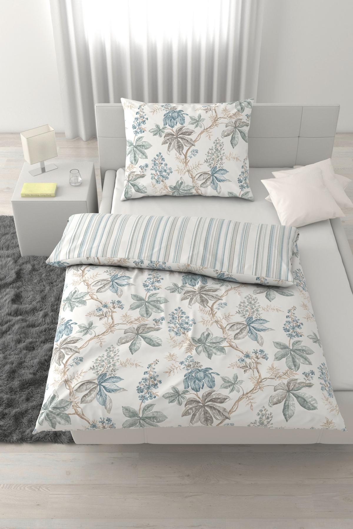 POVLEČENÍ FRANKY WENDE - šedá/bílá, Romantický / Rustikální, textil (140/200cm) - Mömax