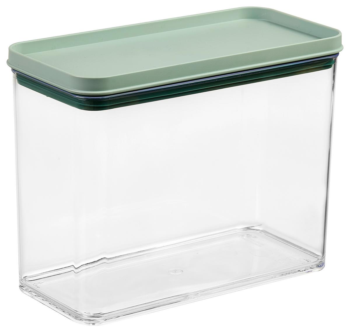 Aufbewahrungsdose Naomi - Transparent/Grün, KONVENTIONELL, Kunststoff - Luca Bessoni