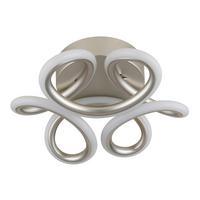 LED-Deckenleuchte 67386-24a Melisand - Silberfarben/Weiß, Basics, Kunststoff/Metall (26/10cm) - Globo