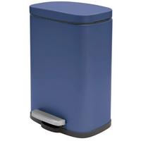 Treteimer Akira 5l Dunkelblau Metall LxBxH: 21,4x17,6x30 cm - Schwarz/Dunkelblau, Basics, Kunststoff/Metall (21,4/17,6/30cm)