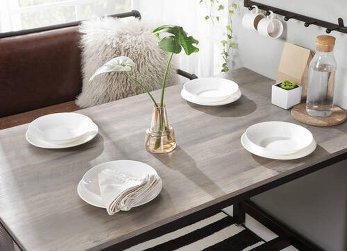 Bar-Set Vasagle 3-Teilig Grau, Schwarz - Schwarz/Grau, Basics, Holzwerkstoff/Metall (120/60/90cm) - Boxxx