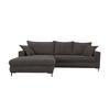 Ecksofa Armilla Taupe S: 174x272 cm - Taupe/Schwarz, Design, Textil (174/272cm) - MID.YOU