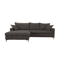 Ecksofa Armilla Taupe S: 174x272 cm - Taupe/Schwarz, Design, Textil (174/272cm) - MID.YOU