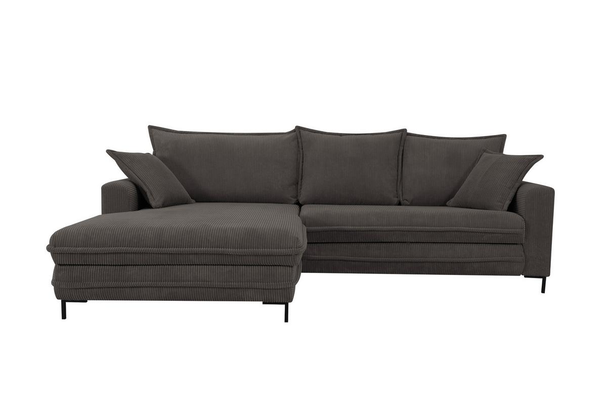 Ecksofa Armilla Taupe S: 174x272 cm - Taupe/Schwarz, Design, Textil (174/272cm) - MID.YOU