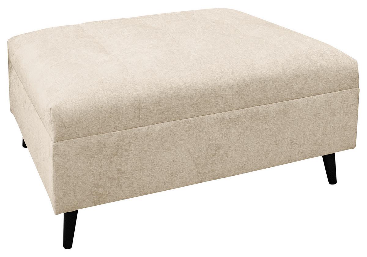 Ecksofa Pruno, Beige S: 247x174 Cm - Beige/Schwarz, Design, Textil (247/174cm) - MID.YOU