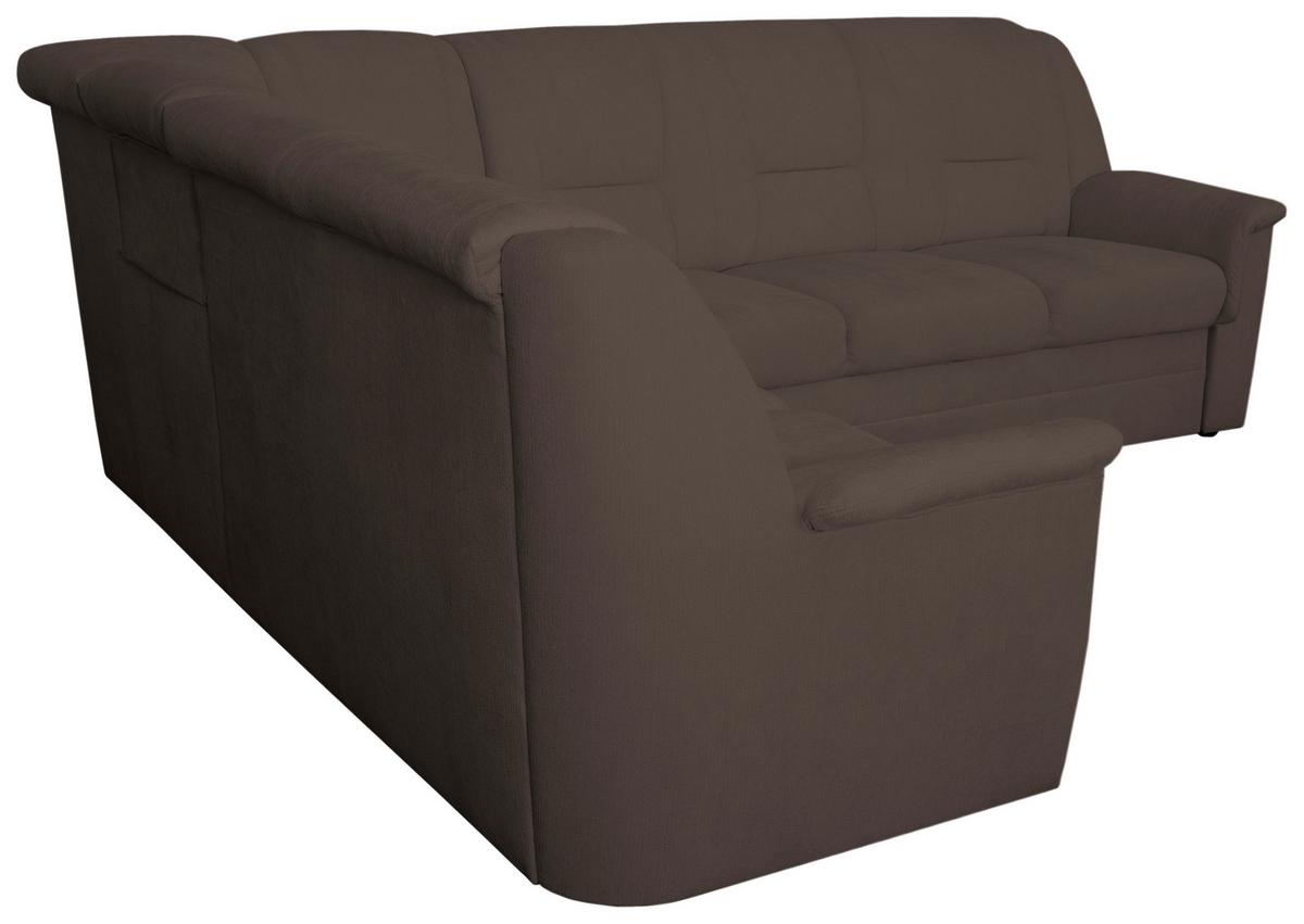 ECKSCHLAFSOFA Rafael, Braun S: 279x224cm - Beige/Schwarz, Trend, Textil (279/224cm)