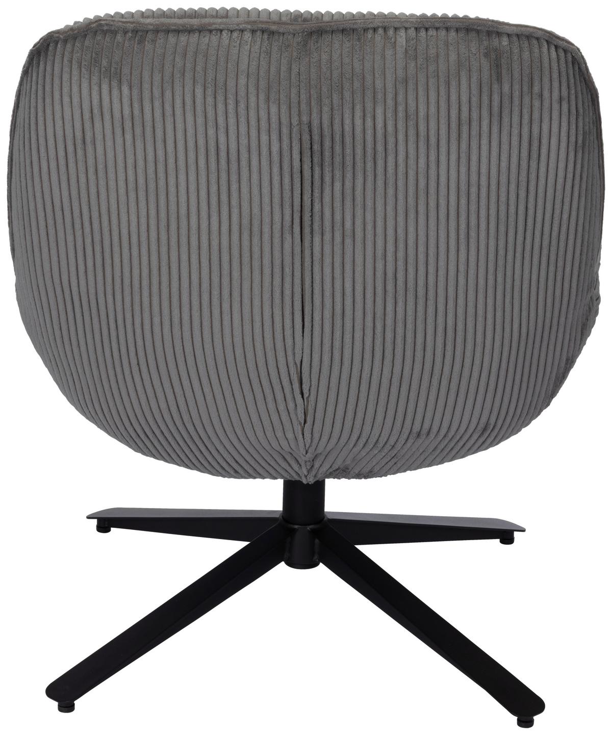 Relaxsessel Maro Grau B: 66 Cm - Schwarz/Grau, Basics, Textil/Metall (66/76/75cm) - Livetastic
