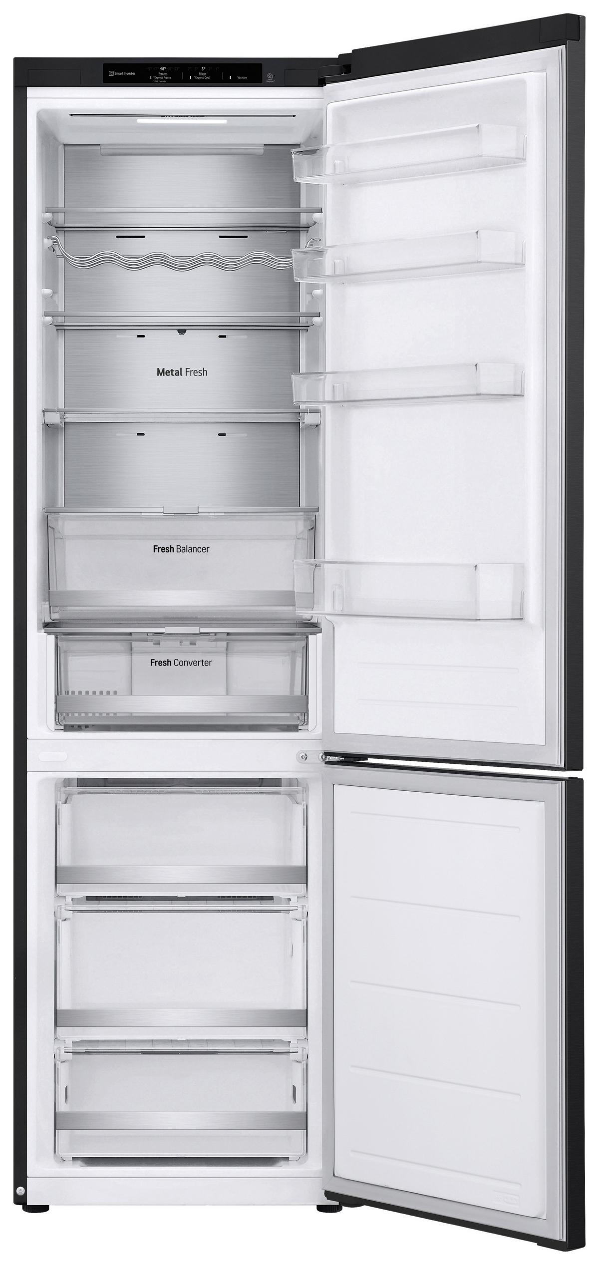 Kühl-Gefrier-Kombination Gbv7280aev - Schwarz, Basics, Glas/Kunststoff (59.5/203/67.5cm) - LG