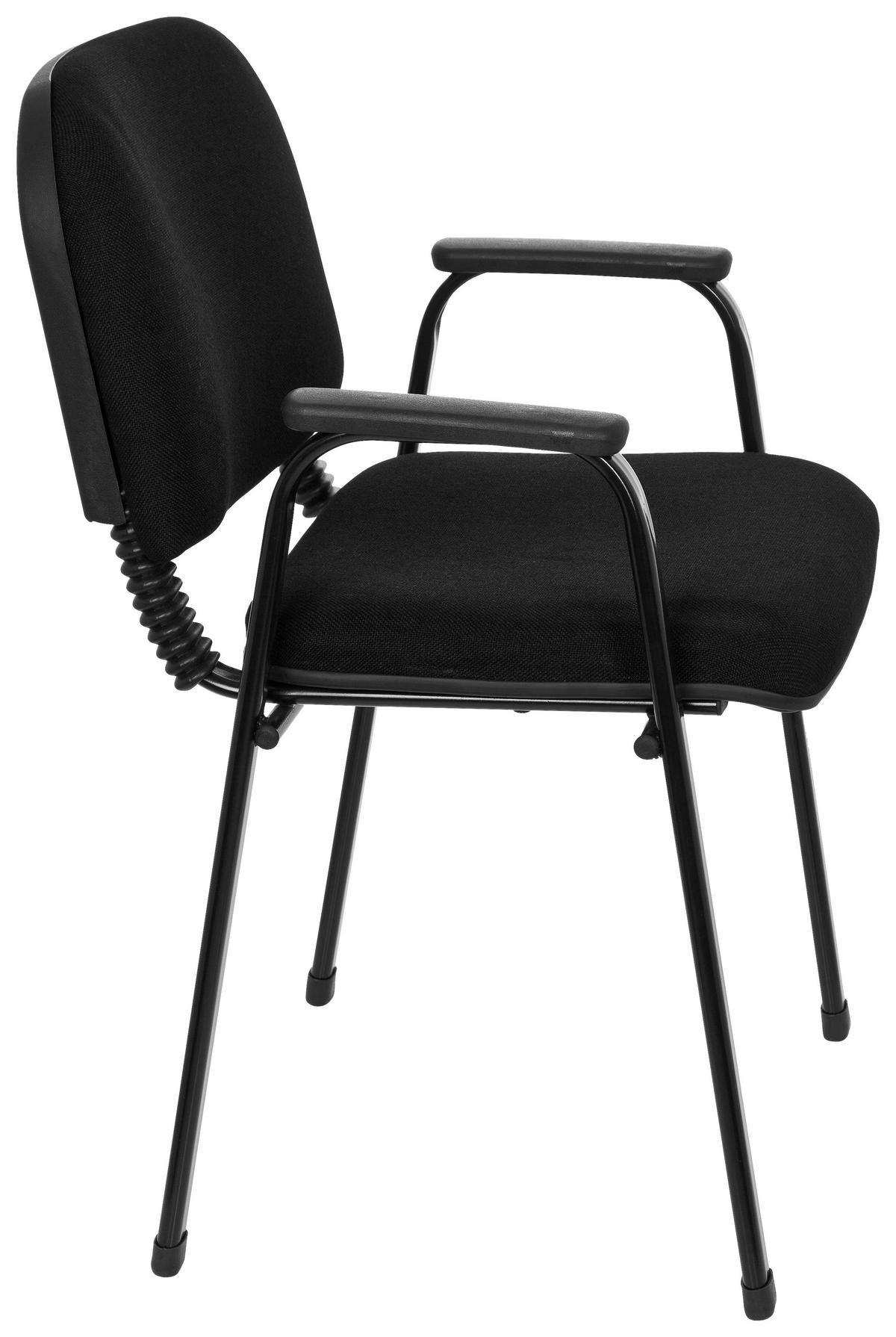 Besucherstuhl Xt 650 Schwarz Bis 120 Kg - Schwarz, Basics, Kunststoff/Textil (55/84/42cm) - MID.YOU