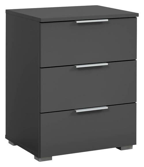 Nachtkästchen Grau H: 62 cm Alabama - Alufarben/Grau, MODERN, Holzwerkstoff (47/62/42cm) - Rauch Möbel