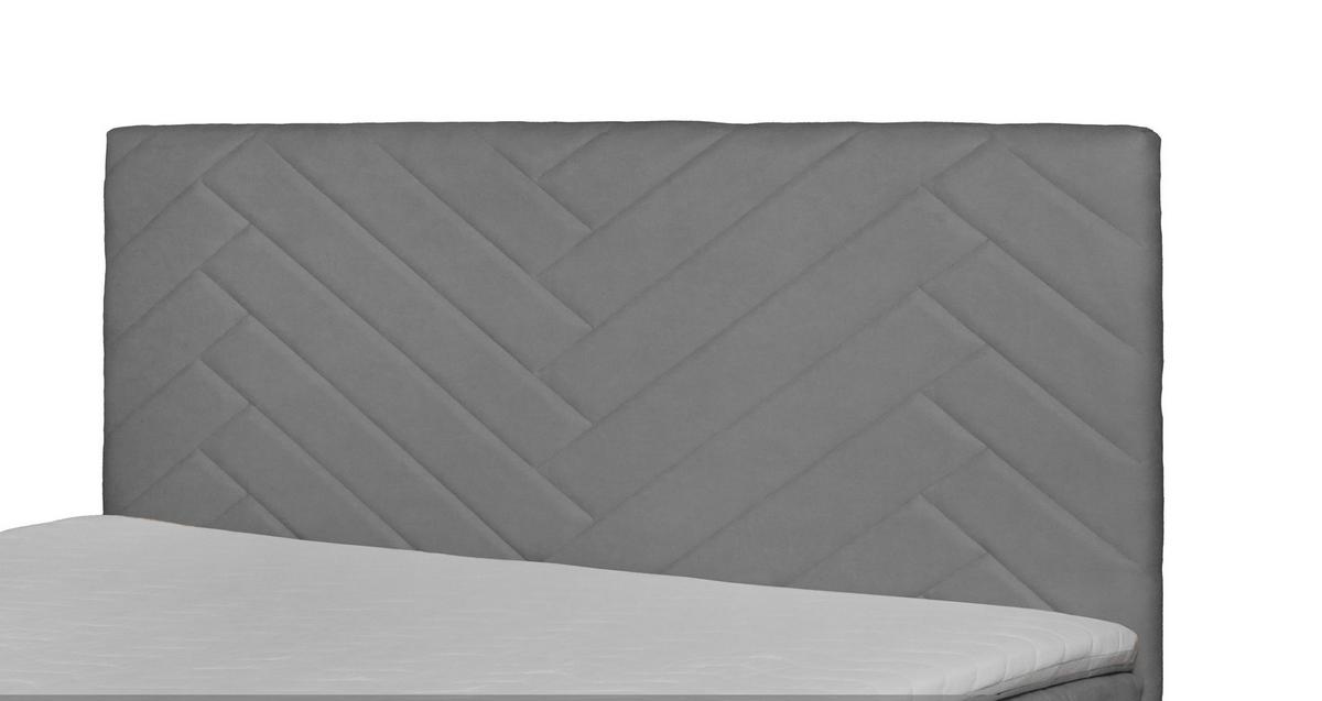 Boxbett Mit Topper 160x200 Cm Evan - Schwarz/Grau, Basics, Holz/Textil (160/200cm) - P & B
