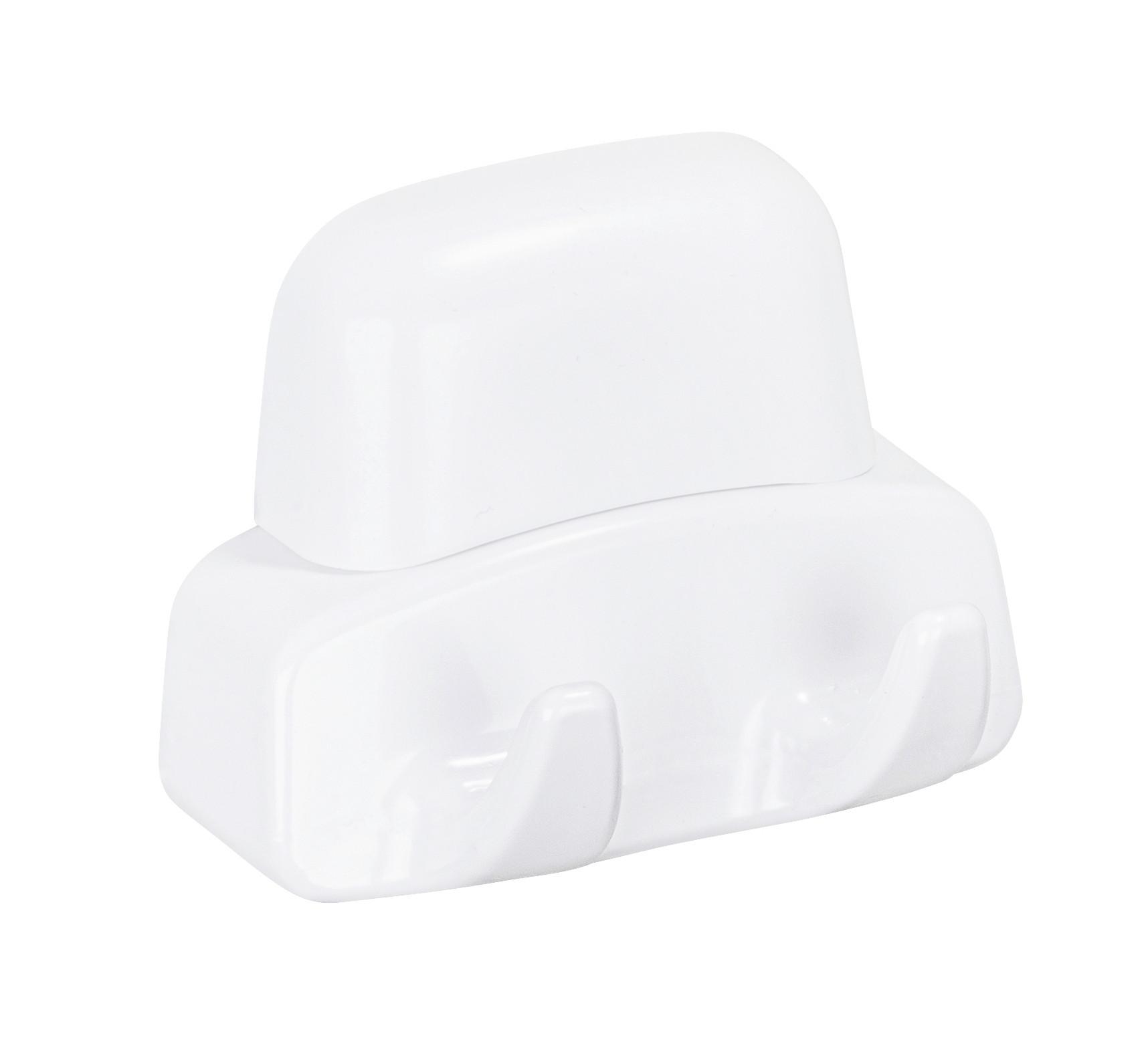 Fali Kampó Pure Duo 17940100 - fehér, Konventionell, műanyag (8/5,5/4,5cm) - Wenko