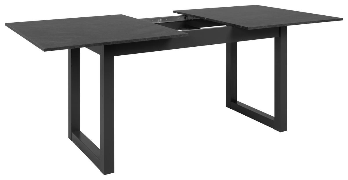 Esstisch Ausziehbar Austin 160x90x75 Cm Anthrazit - Schieferfarben/Anthrazit, Design, Holzwerkstoff (160/90/75cm) - MID.YOU